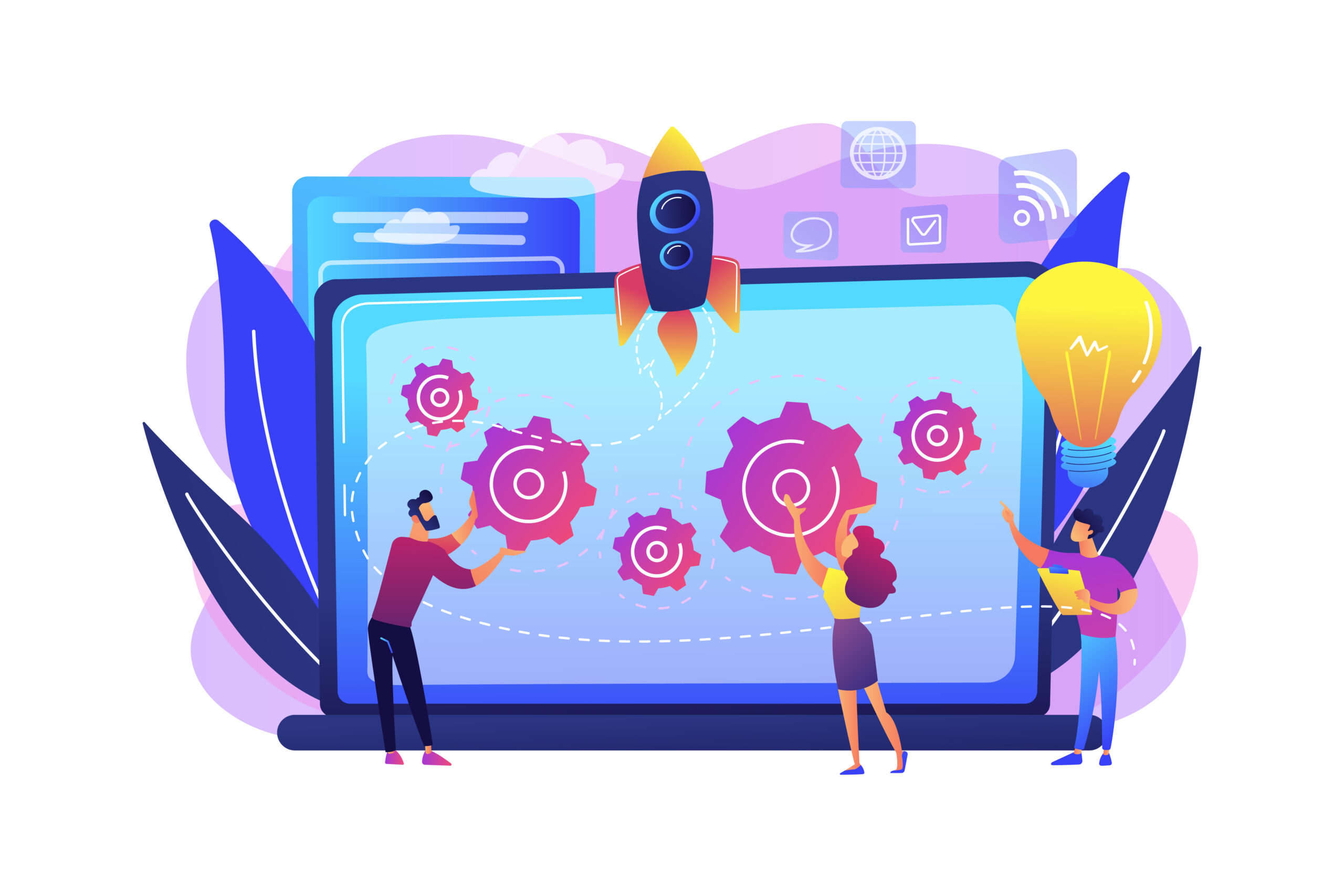 startup accelerator concept vector illustration. startup accelerator concept vector illustration.